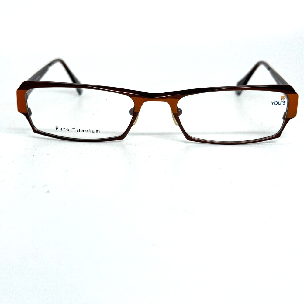 You's Eyeworks the Netherlands Eyeglasses Frame‎ Col.15 Brown 53-19-140 H15410